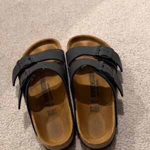 Birkenstock Kids Black Double Strap Sandals